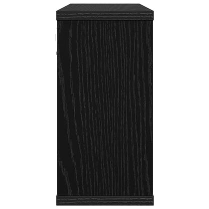 Floating Shelves Black Oak 80 x 15 x 30 cm Engineered Wood