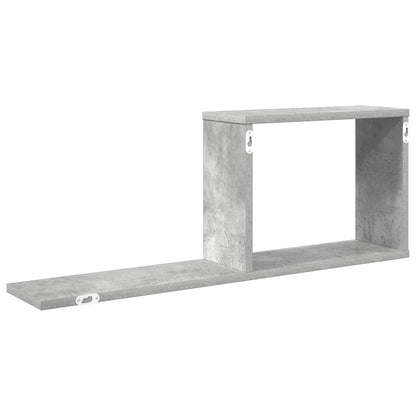 Floating Shelves 2 pcs Concrete Grey 80 x 15 x 30 cm