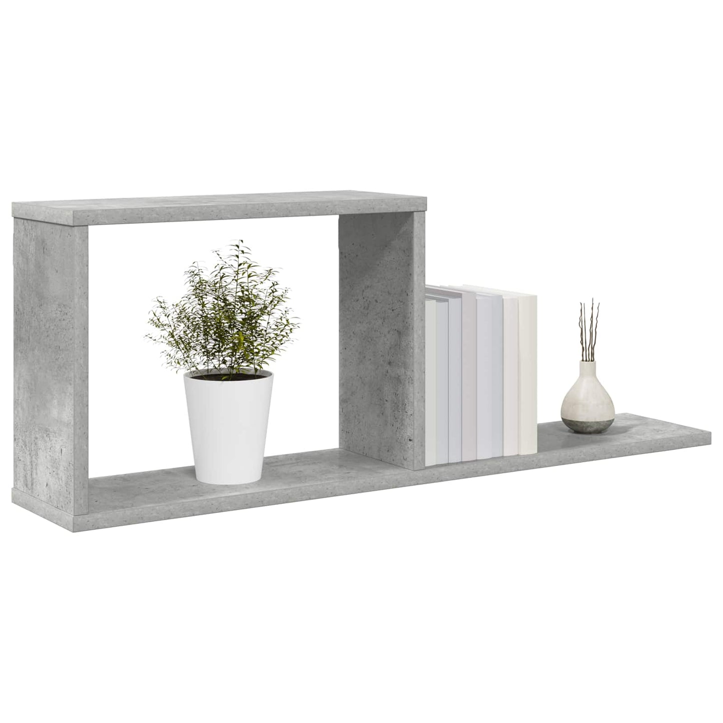 Floating Shelves 2 pcs Concrete Grey 80 x 15 x 30 cm