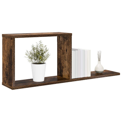 Floating Shelves 2 pcs Smoked Oak 80 x 15 x 30 cm