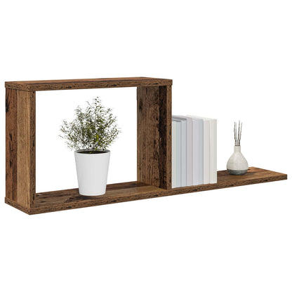 Floating Shelves 2 pcs Old Wood 80 x 15 x 30 cm Engineered Wood