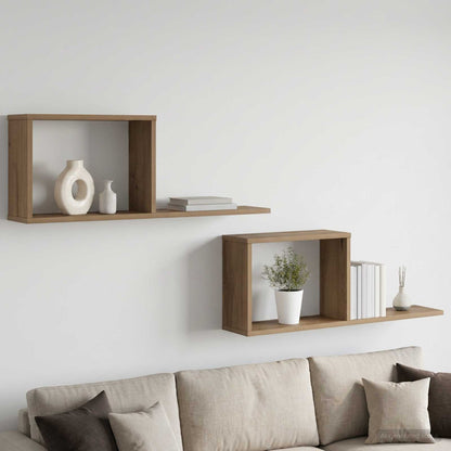 Floating Shelves 2 pcs Artisan Oak 80 x 15 x 30 cm