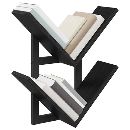 Wall Floating Shelf 2 pcs Black Oak 43 x 15 x 47 cm