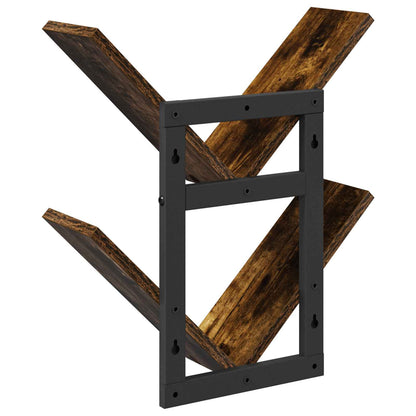 Wall Floating Shelf Smoked Oak 43 x 15 x 47 cm Engineered Wood