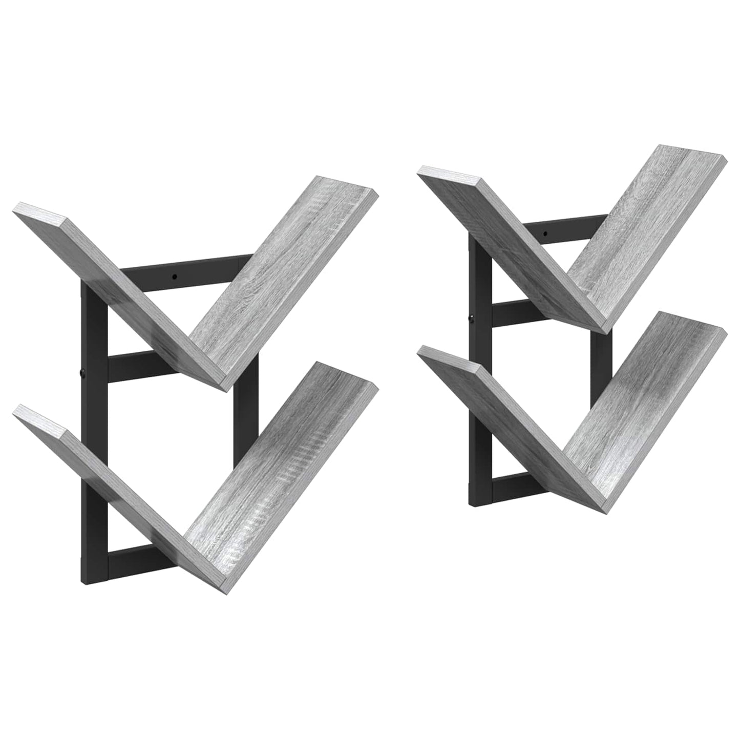 Wall Floating Shelf 2 pcs Grey Sonoma 43 x 15 x 47 cm