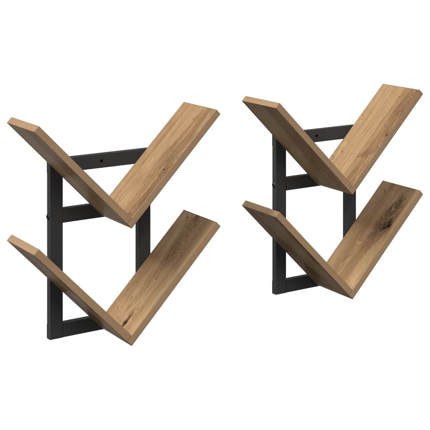 Wall Floating Shelf 2 pcs Artisan Oak 43 x 15 x 47 cm