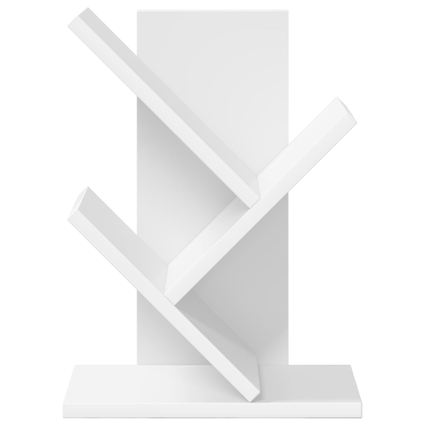 Tree Bookshelf 3-Tier 30 x 18 x 40 cm Engineered Wood White