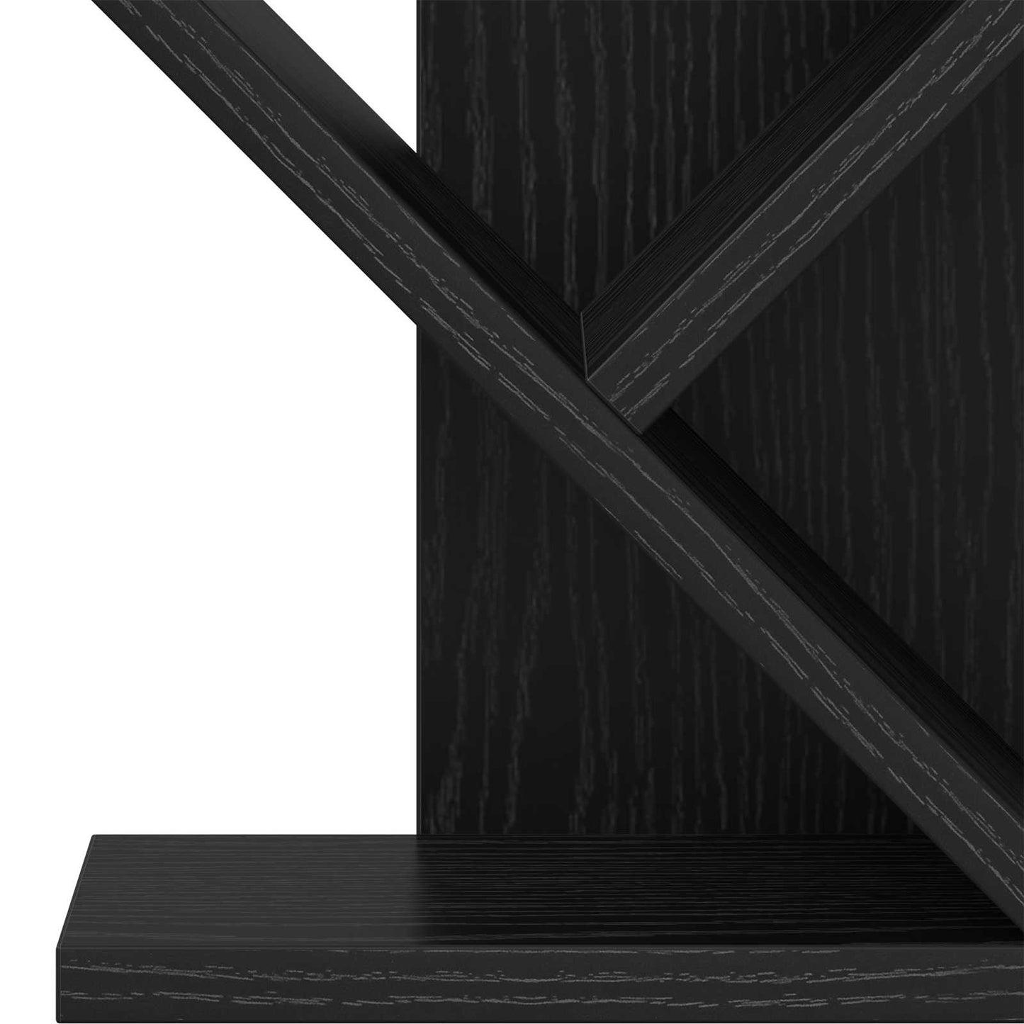 Tree Bookshelf 3-Tier 30 x 18 x 40 cm Engineered Wood Black Oak