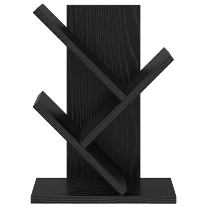 Tree Bookshelf 3-Tier 30 x 18 x 40 cm Engineered Wood Black Oak