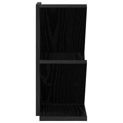 Tree Bookshelf 3-Tier 30 x 18 x 40 cm Engineered Wood Black Oak