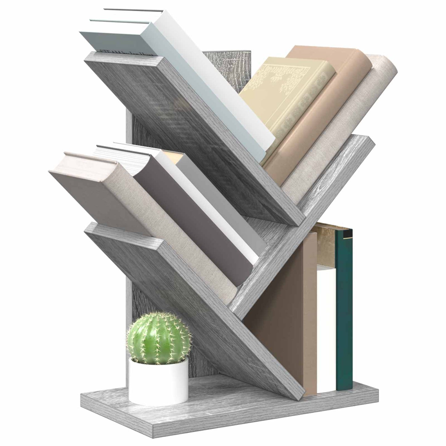Tree Bookshelf 3-Tier 30 x 18 x 40 cm Engineered Wood