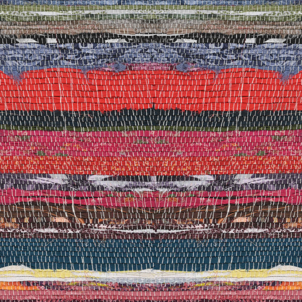 Bench 40 x 30 x 45 cm Real Leather Multicolour