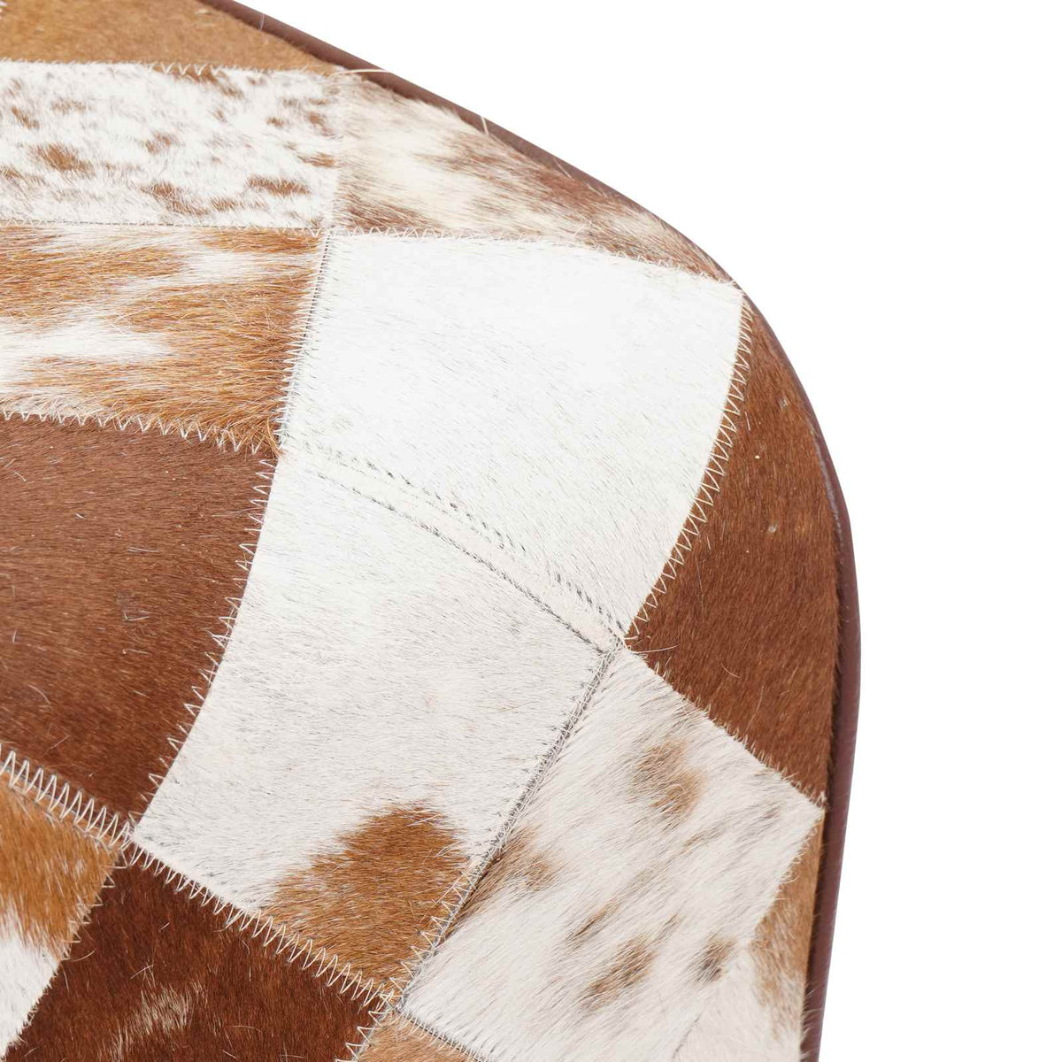 Bench 110 x 30 x 45 cm Real Leather Brown Patchwork