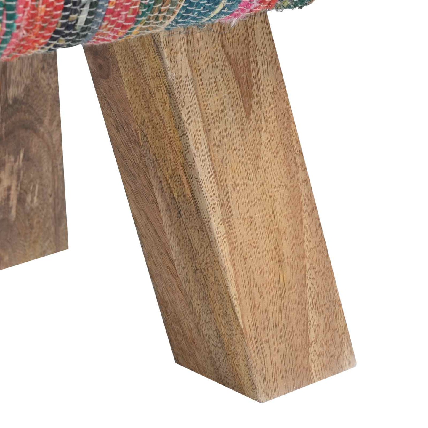 Bench 110 x 30 x 45 cm Real Leather Multicolour