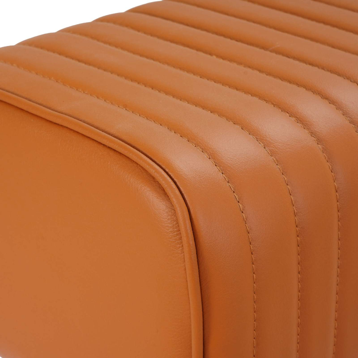 Bench 110 x 30 x 45 cm Real Leather Brown