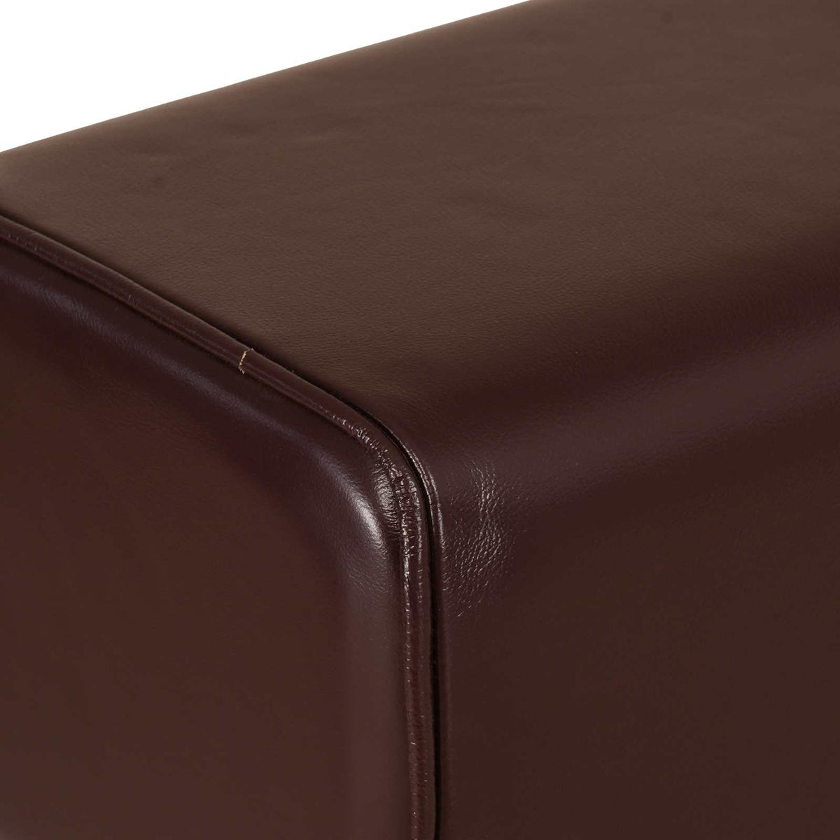 Bar Stool 2 pcs Dark Brown 44 x 33 x 74 cm Real Leather