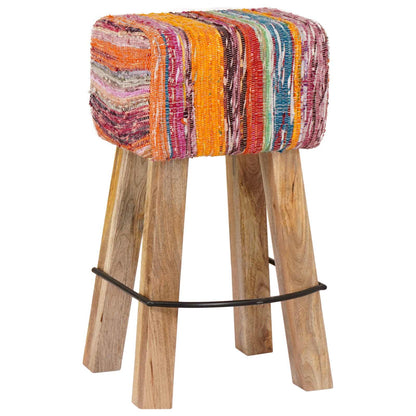 Bar Stool 2 pcs Multicolour 44 x 33 x 74 cm Real Leather