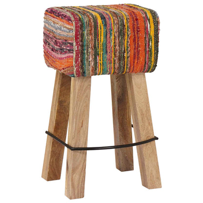 Bar Stool 2 pcs Multicolour 44 x 33 x 74 cm Real Leather