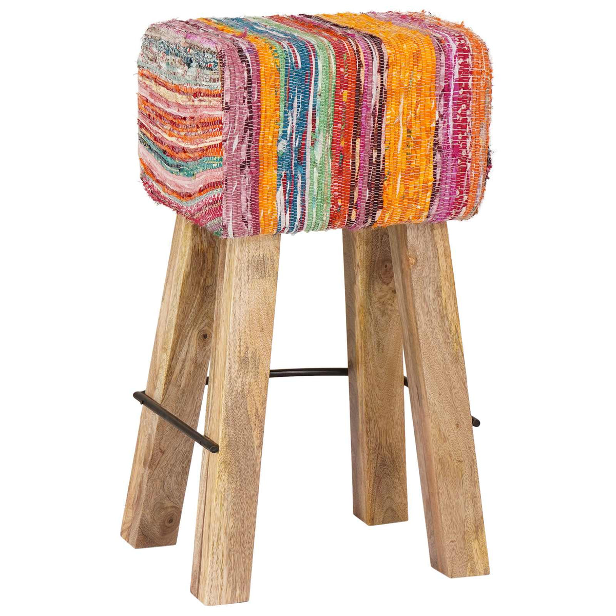 Bar Stool 2 pcs Multicolour 44 x 33 x 74 cm Real Leather