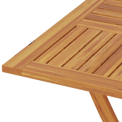 Folding Garden Table Natural 90 x 90 x 75 cm Solid Teak Wood