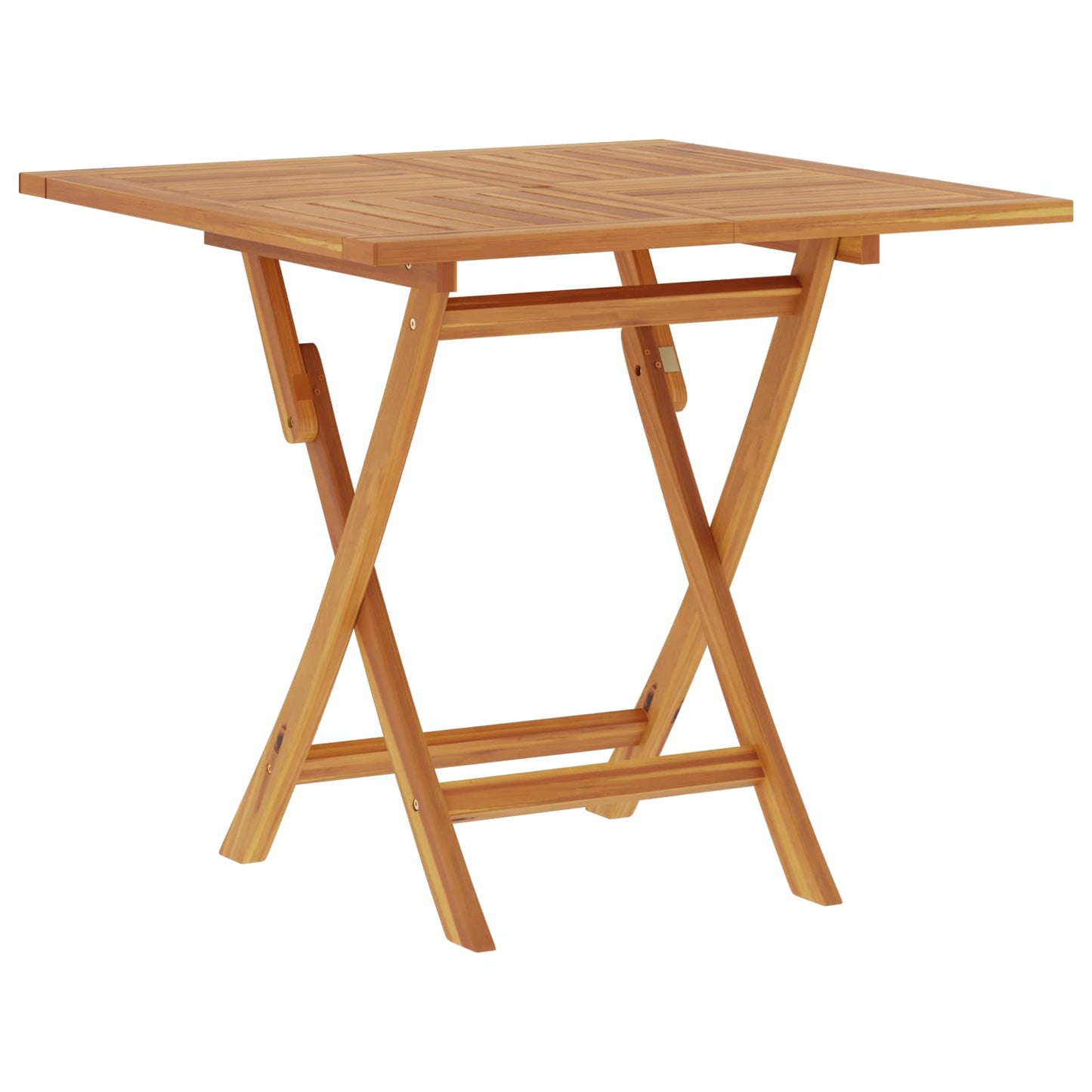 Folding Garden Table Natural 90 x 90 x 75 cm Solid Teak Wood