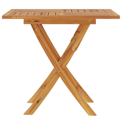 Folding Garden Table Natural 90 x 90 x 75 cm Solid Teak Wood
