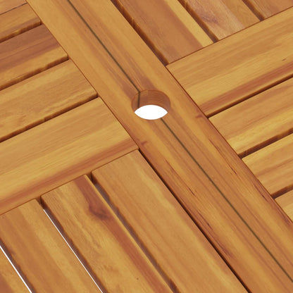 Folding Garden Table Natural 90 x 90 x 75 cm Solid Teak Wood