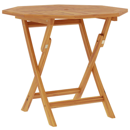 Folding Garden Table Natural 90 x 90 x 75 cm Solid Teak Wood