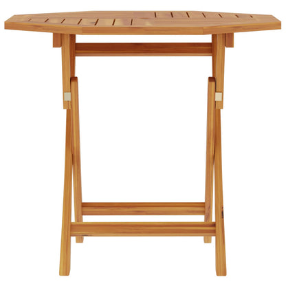 Folding Garden Table Natural 90 x 90 x 75 cm Solid Teak Wood