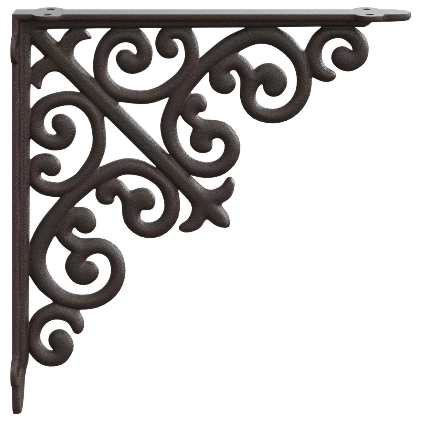 Wall Shelf Brackets 12 pcs Antique Brown 24 x 24 x 3.5 cm Steel
