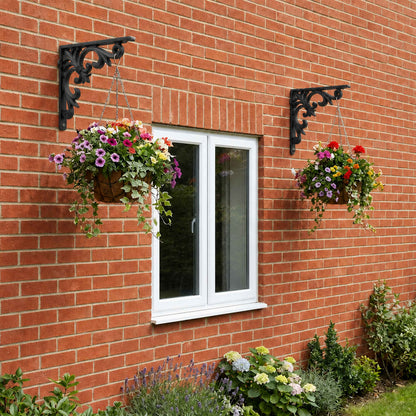 Wall Shelf Brackets 12 pcs Black 21.5 x 21.5 x 3.5 cm Steel