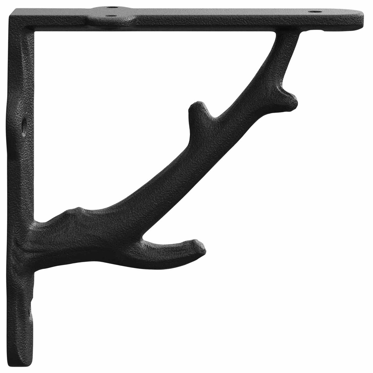 Wall Shelf Brackets 12 pcs Black 14 x 14 x 4 cm Steel