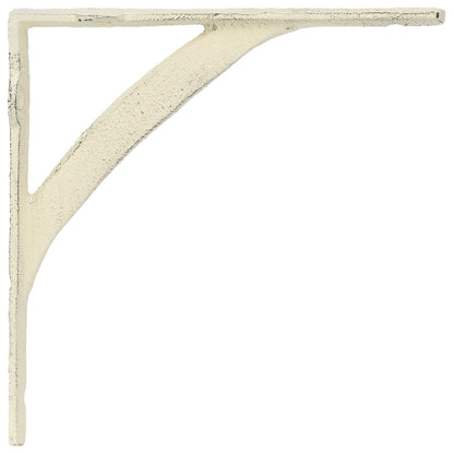 Wall Shelf Brackets 12 pcs Antique White 21 x 21 x 3.5 cm Steel