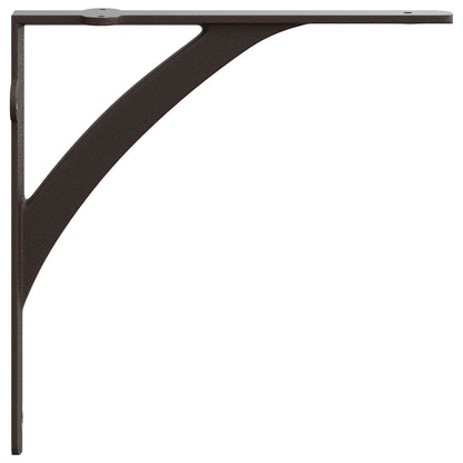 Wall Shelf Brackets 12 pcs Antique Brown 21 x 21 x 3.5 cm Steel