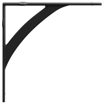 Wall Shelf Brackets 12 pcs Black 21 x 21 x 3.5 cm Steel
