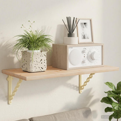 Wall Shelf Brackets 12 pcs Antique White 14.5 x 14.5 x 3 cm
