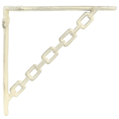 Wall Shelf Brackets 12 pcs Antique White 14.5 x 14.5 x 3 cm