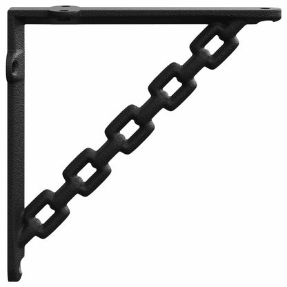 Wall Shelf Brackets 12 pcs Black 14.5 x 14.5 x 3 cm Steel