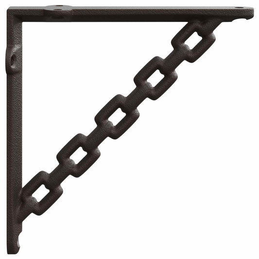 Wall Shelf Brackets 12 pcs Antique Brown 21 x 21 x 3.5 cm Steel