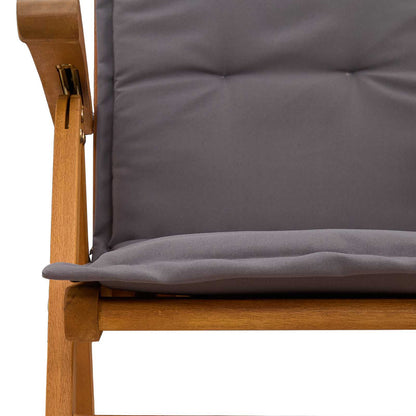 Reclining Garden Chairs 2 pcs Natural Solid Acacia Wood