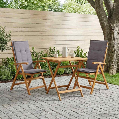 Reclining Garden Chairs 2 pcs Natural Solid Acacia Wood