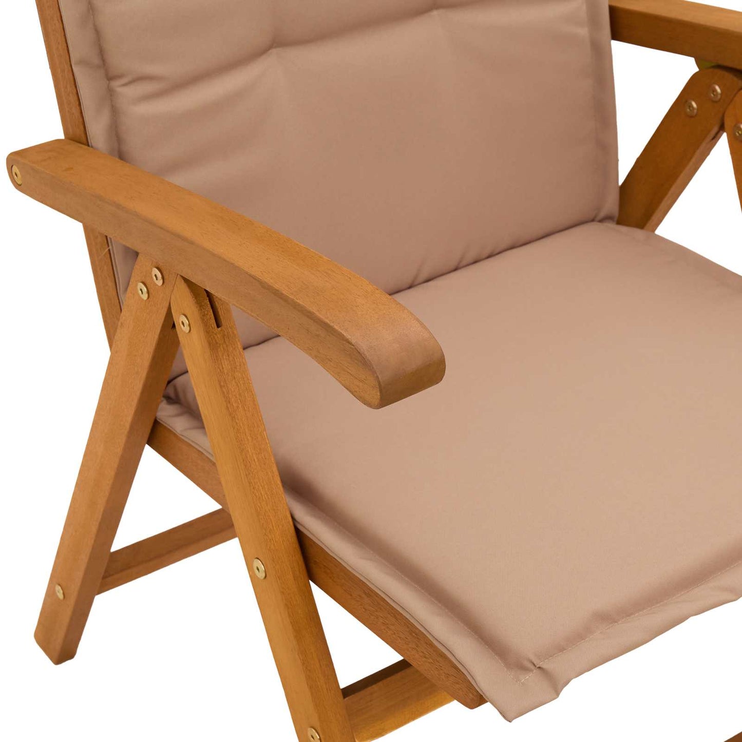 Reclining Garden Chairs 2 pcs Natural Solid Acacia Wood