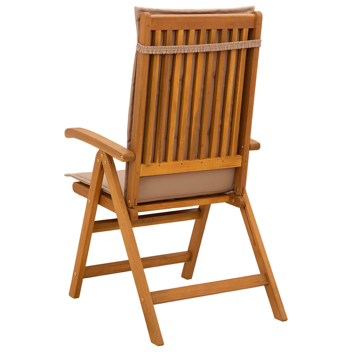 Reclining Garden Chairs 2 pcs Natural Solid Acacia Wood