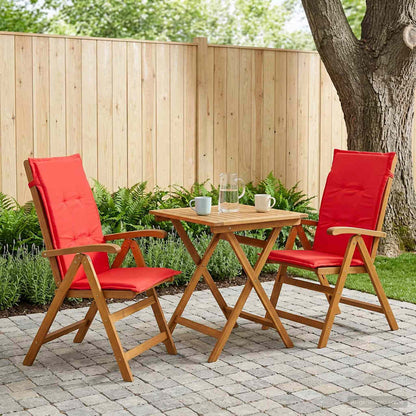 Reclining Garden Chairs 2 pcs Natural Solid Acacia Wood