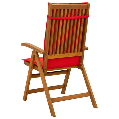 Reclining Garden Chairs 2 pcs Natural Solid Acacia Wood