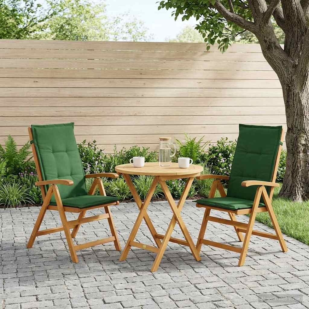 Reclining Garden Chairs 2 pcs Natural Solid Acacia Wood
