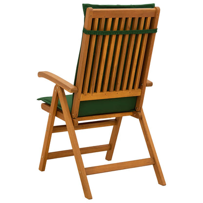Reclining Garden Chairs 2 pcs Natural Solid Acacia Wood