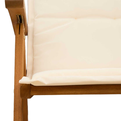 Reclining Garden Chairs 3 pcs Natural Solid Acacia Wood