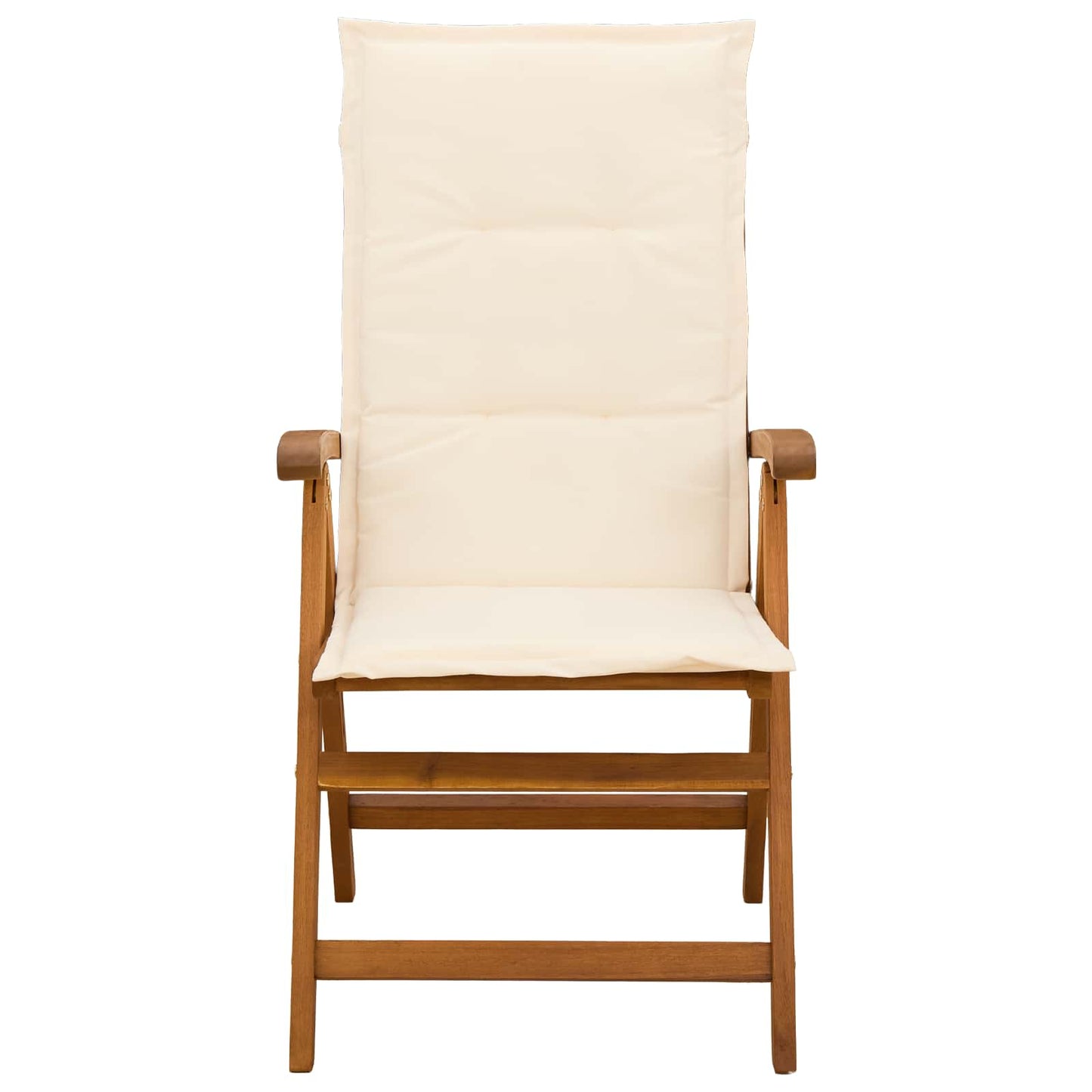 Reclining Garden Chairs 3 pcs Natural Solid Acacia Wood
