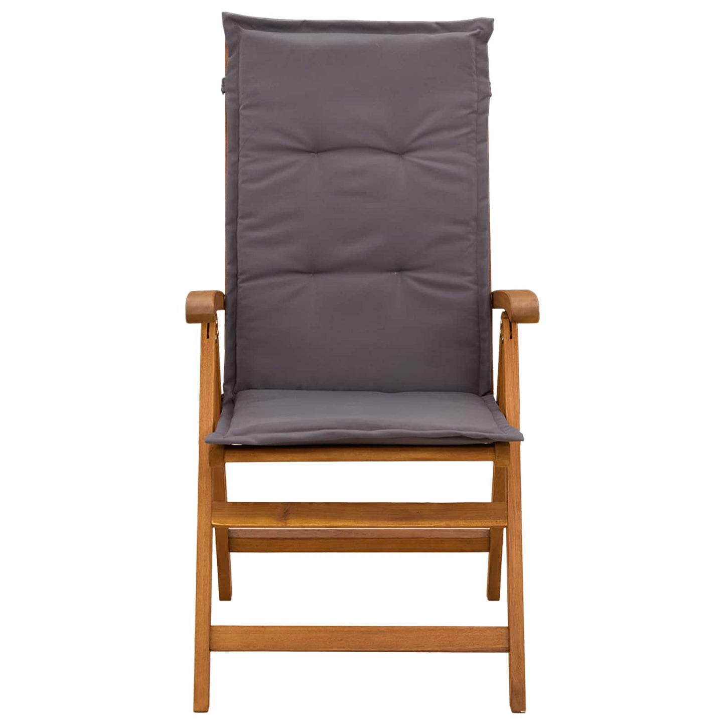 Reclining Garden Chairs 3 pcs Natural Solid Acacia Wood